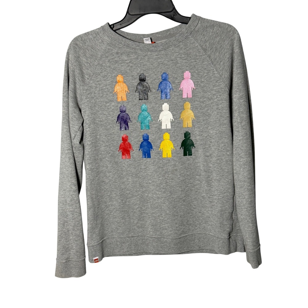 LEGO x Target Minifigure Graphic Sweatshirt Gray Raglan Pullover XL